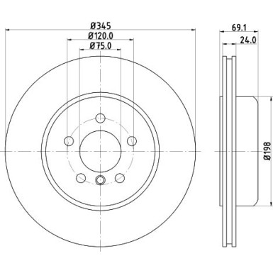 Hella Pagid | Bremsscheibe | 8DD 355 119-281