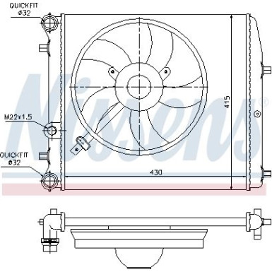 64103 Kühler, Motorkühlung ** FIRST FIT **