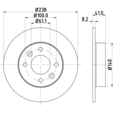 Hella | Bremsscheibe | 8DD 355 101-221