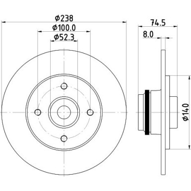 Hella | Bremsscheibe | 8DD 355 123-431