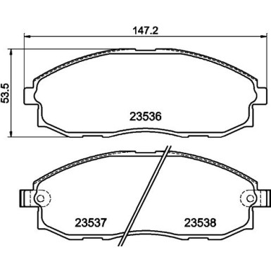 Hella | Bremsbelagsatz, Scheibenbremse | 8DB 355 009-381