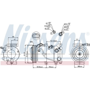 Nissens | Kompressor, Klimaanlage | 89306