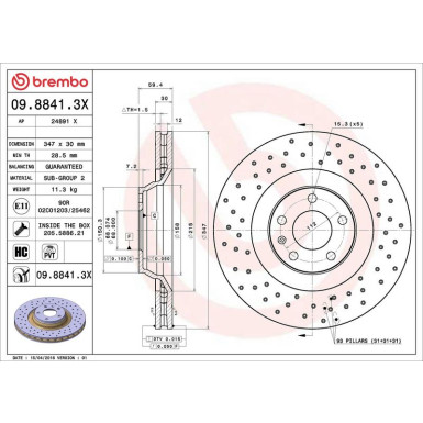 Brembo Bremsscheibe XTRA LINE - Xtra 09.8841.3X