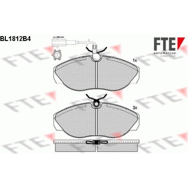 FTE | Bremsbelagsatz, Scheibenbremse | 9010389