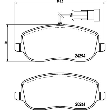 Brembo Bremsbelagsatz, Scheibenbremse PRIME LINE P 23 100