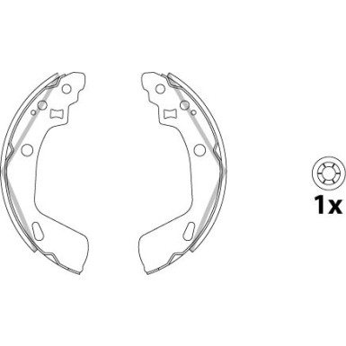 GS8865 Bremsbackensatz, Feststellbremse