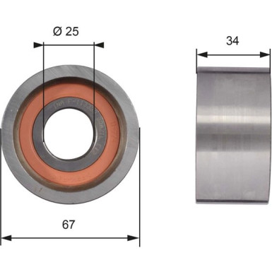 T41178 Umlenk-/Führungsrolle, Zahnriemen PowerGrip™
