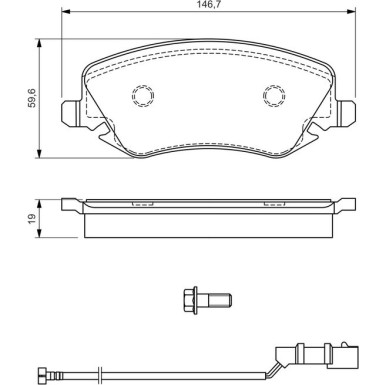 BOSCH Bremsbelagsatz, Scheibenbremse 0 986 424 679