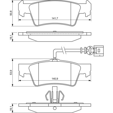BOSCH Bremsbelagsatz, Scheibenbremse 0 986 494 309