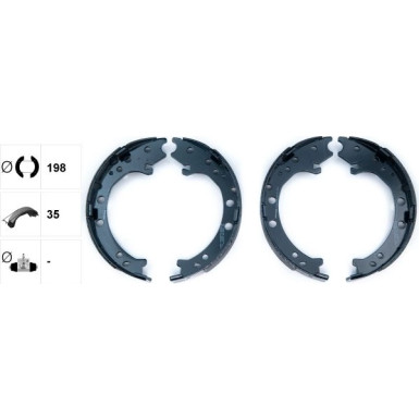 91083100 Bremsbackensatz, Feststellbremse 91083100 Bremsbackensatz, Feststellbremse