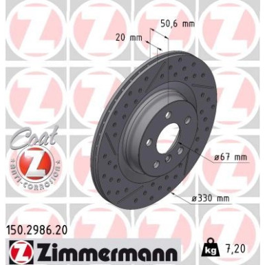Zimmermann | Bremsscheibe | 150.2986.20