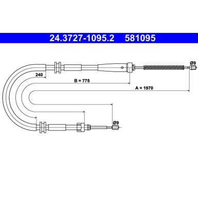 24.3727-1095.2 Seilzug, Feststellbremse