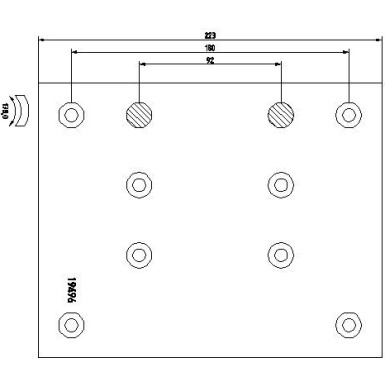 1949607 Bremsbelagsatz, Trommelbremse 1949607 Bremsbelagsatz, Trommelbremse