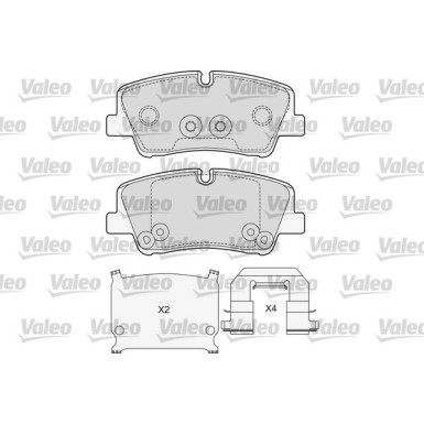 Valeo | Bremsbelagsatz, Scheibenbremse | 601690