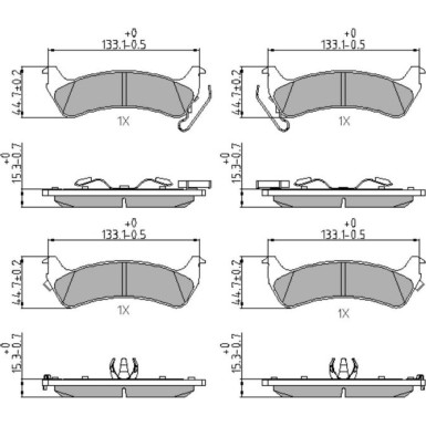 FDB1549 Bremsbelagsatz, Scheibenbremse PREMIER