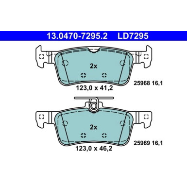 Bremsbelagsatz, Scheibenbremse ATE Ceramic 13.0470-7295.2