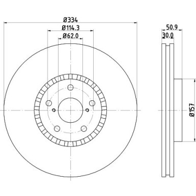 Hella | Bremsscheibe | 8DD 355 129-841