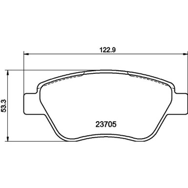Hella | Bremsbelagsatz, Scheibenbremse | 8DB 355 011-871