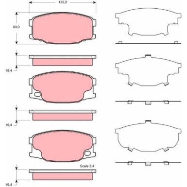 GDB3388 Bremsbelagsatz, Scheibenbremse