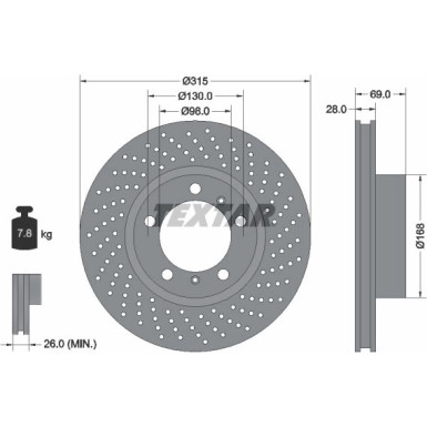 Textar | Bremsscheibe | 92280005