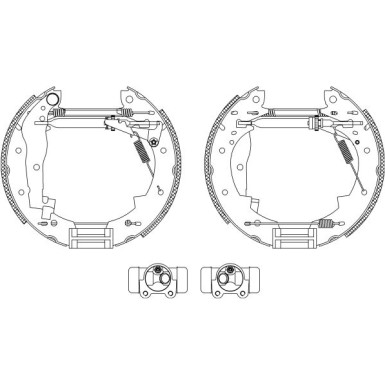 Hella Bremsbackensatz Shoe Kit Pro 8DB 355 003-851