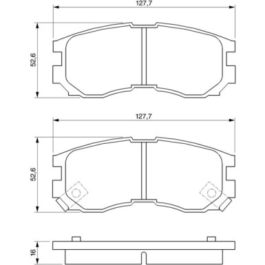 BOSCH Bremsbelagsatz, Scheibenbremse 0 986 460 979