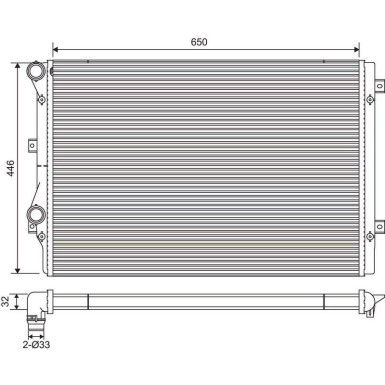 Valeo | Kühler, Motorkühlung | 734413 Valeo | Kühler, Motorkühlung | 734413
