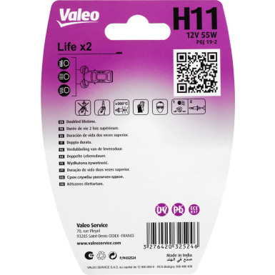 032524 Glühlampe, Tagfahrleuchte LIFE x2