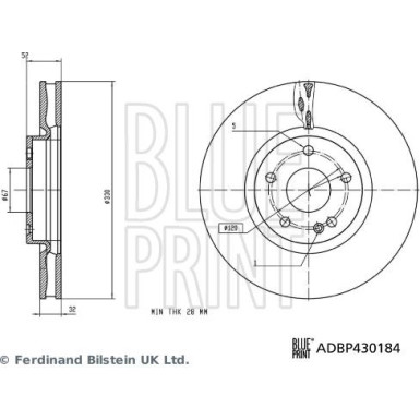 Blue Print | Bremsscheibe | ADBP430184