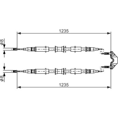 1 987 477 869 Seilzug, Feststellbremse 1 987 477 869 Seilzug, Feststellbremse