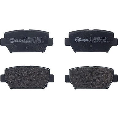 Brembo | Bremsbelagsatz, Scheibenbremse | P 54 062