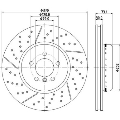 Hella | Bremsscheibe | 8DD 355 120-771 Hella | Bremsscheibe | 8DD 355 120-771