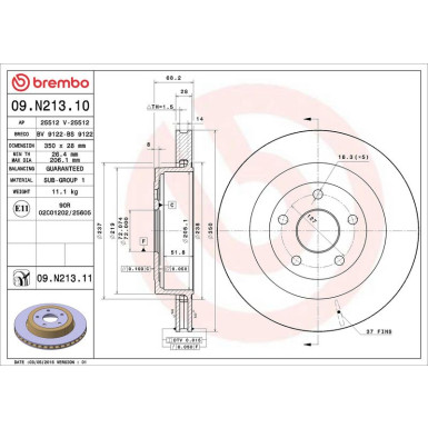 Brembo | Bremsscheibe | 09.N213.11