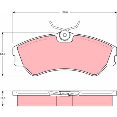 GDB862 Bremsbelagsatz, Scheibenbremse