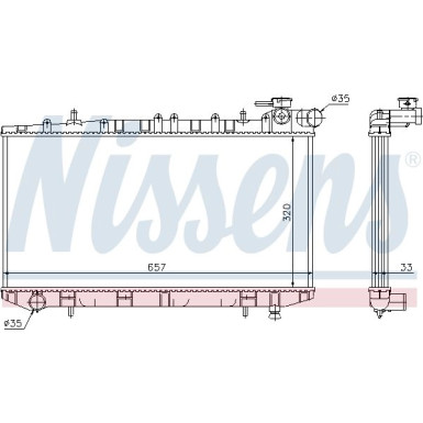 Nissens | Kühler, Motorkühlung | 62985