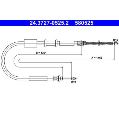 24.3727-0525.2 Seilzug, Feststellbremse