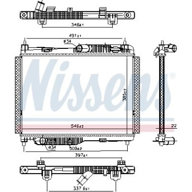 Nissens | Kühler, Motorkühlung | 606662