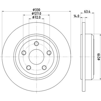 Hella | Bremsscheibe | 8DD 355 122-671