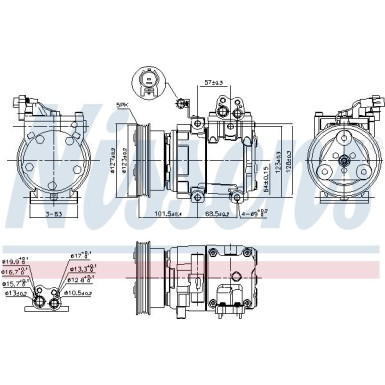 Nissens | Kompressor, Klimaanlage | 890737