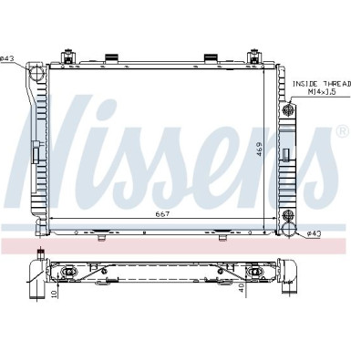 Nissens | Kühler, Motorkühlung | 62714A