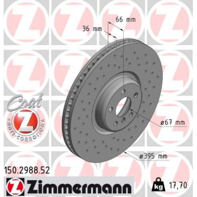 Zimmermann | Bremsscheibe | 150.2988.52