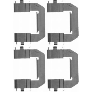 Hella | Zubehörsatz, Scheibenbremsbelag | 8DZ 355 204-221