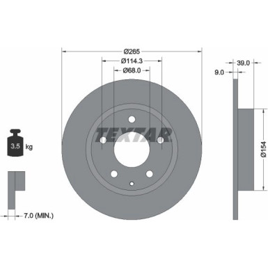 92267703 Bremsscheibe PRO