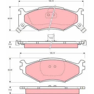 GDB1157 Bremsbelagsatz, Scheibenbremse