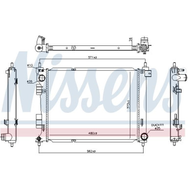 Nissens | Kühler, Motorkühlung | 606735