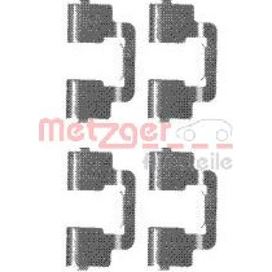 Metzger | Zubehörsatz, Scheibenbremsbelag | 109-1733
