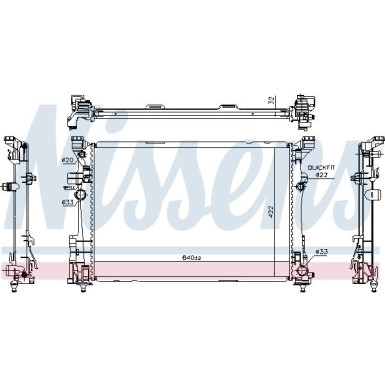 Nissens | Kühler, Motorkühlung | 627063