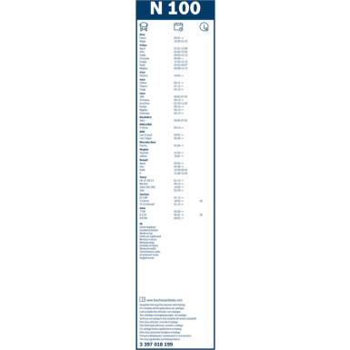 BOSCH N 100 Scheibenwischer Twin 3 397 018 199