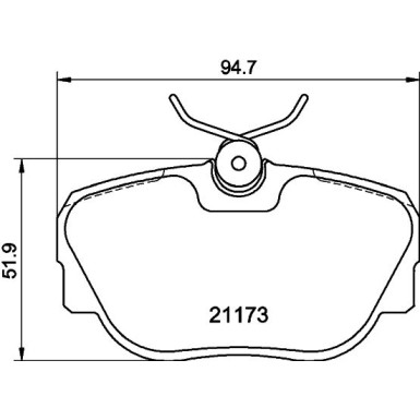 Hella | Bremsbelagsatz, Scheibenbremse | 8DB 355 017-811