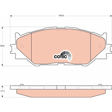 TRW Bremsbelagsatz, Scheibenbremse COTEC GDB3410